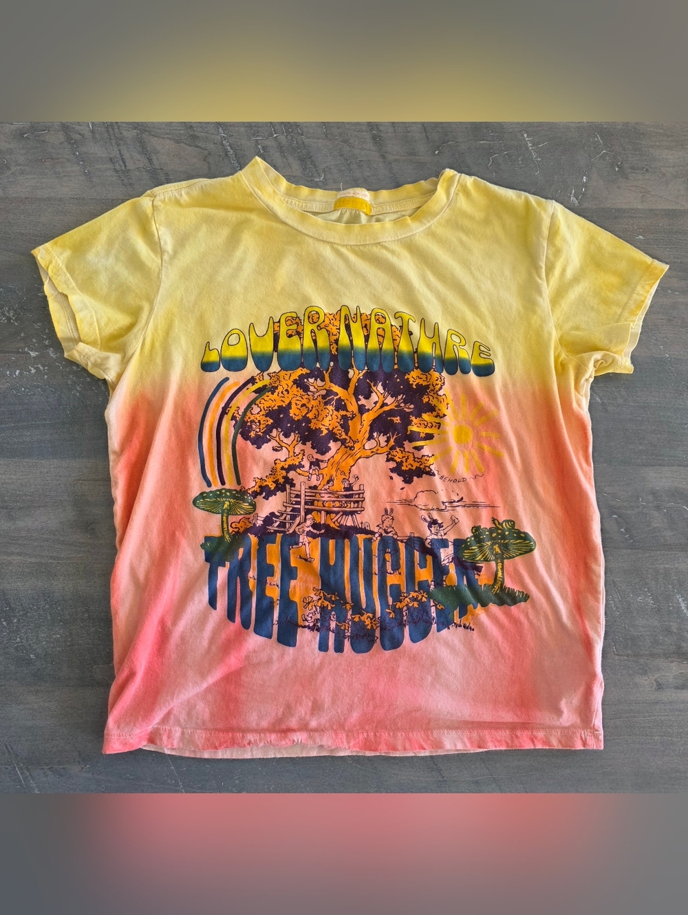 MOTHER Tree Hugger Love Nature Boxy Goodie Goodie T Shirt 100% Cotton